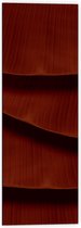 Dibond - Textuur in Rode Opgestapelde Bladeren - 40x120 cm Foto op Aluminium (Wanddecoratie van metaal)