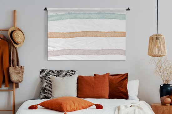 Tapisserie - Tapisserie - Ligne - Pastel - Arc-en-ciel - Motifs - 150x100 cm - Tapisserie