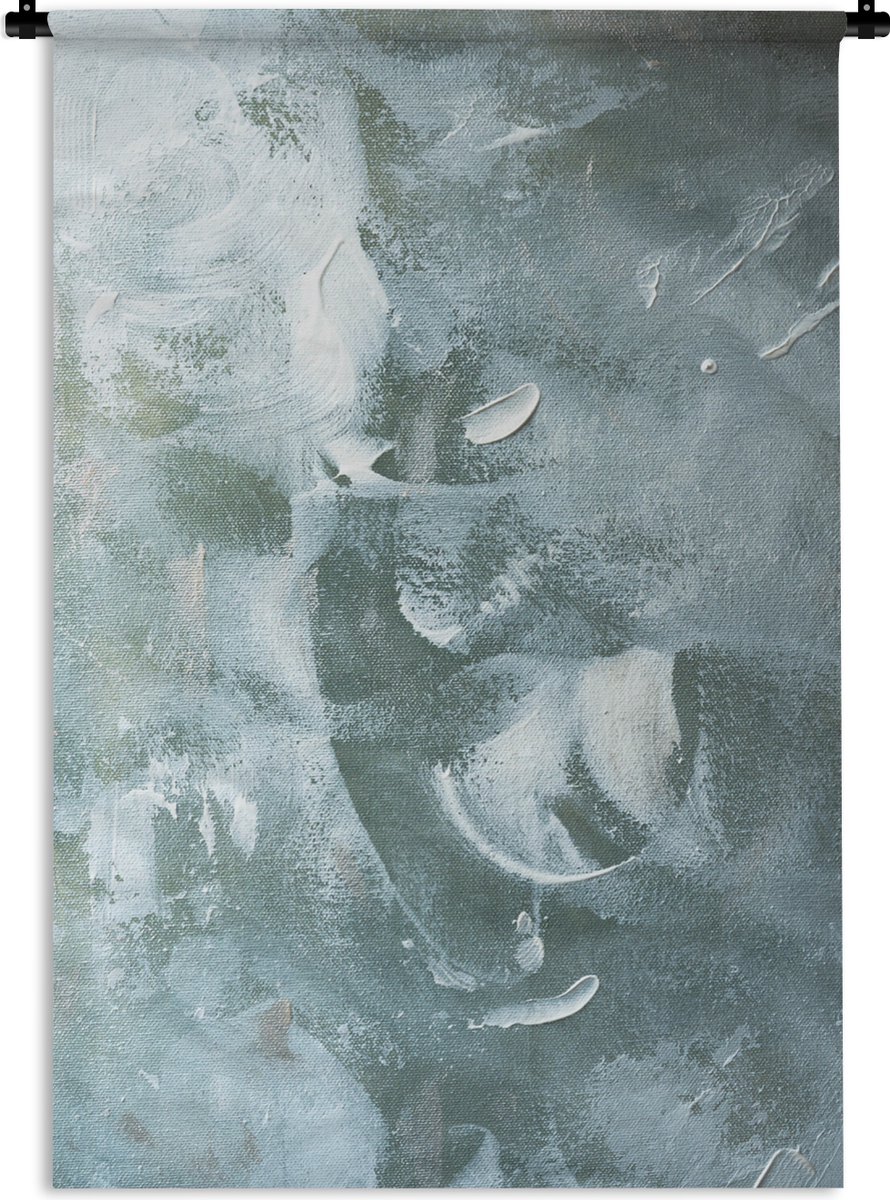 Wandkleed - Wanddoek - Acrylverf - Structuren - Abstract - 120x180 cm - Wandtapijt