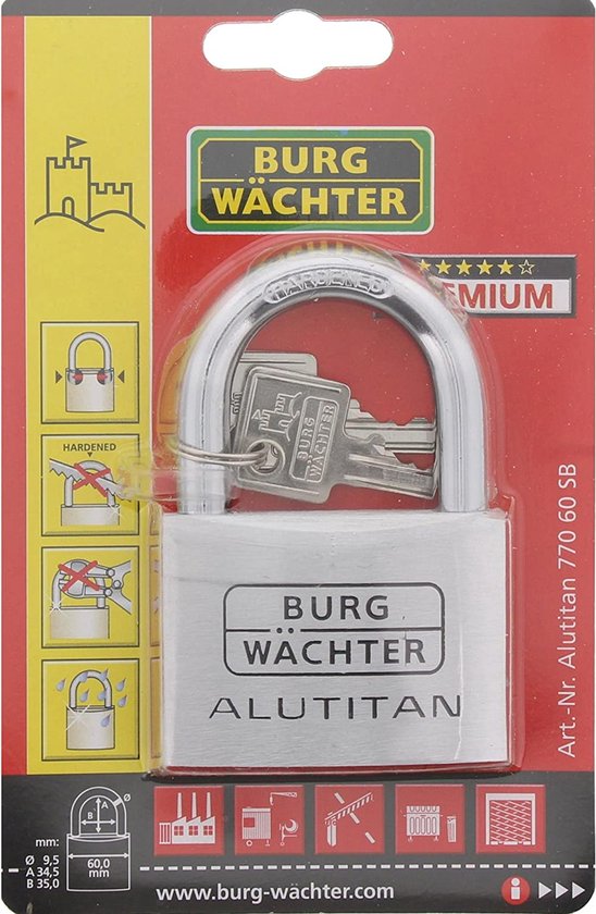 Burg Wächter - cadenas Alutitan - 770 60 SB