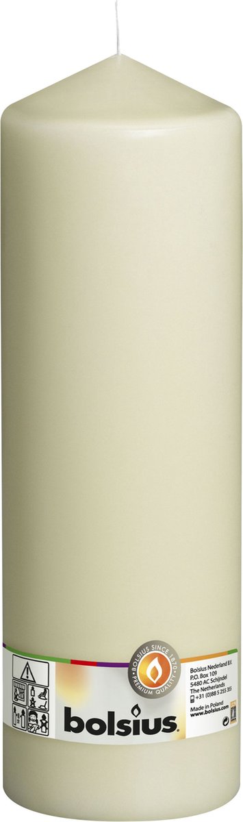 Bolsius Stompkaars Cello XXL Ivoor - 30 cm / ø 10 cm