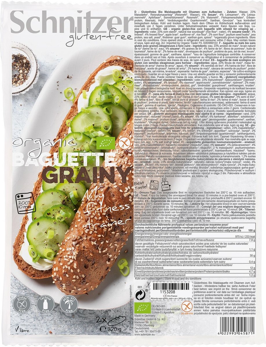 Schnitzer Baguette Granen Bio 320 gr