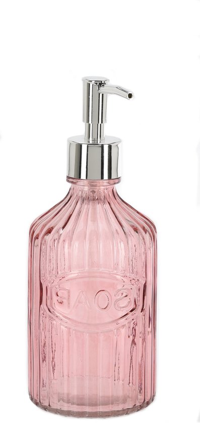 Afwezigheid Reageren botsing Roze zeeppompje van glas 21 cm - Badkamer/toilet accessoires -  Zeeppompjes/zeepdispensers | bol.com