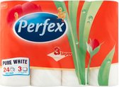 Perfex toiletpapier 24rollen 3lagen Pure & Whiete Cellulose Boni