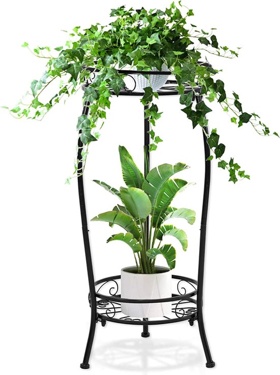 68cm de haut support de plante en métal 2 Tier porte-pot de fleur en acier  inoxydable... | bol.com