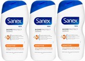 Sanex Gel Douche XL - Dermo Sensible au Lactosérum - 3 x 650 ML
