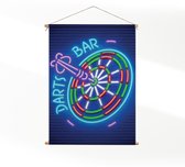 Textielposter Darts Bar L (85 X 60 CM) - Wandkleed - Wanddoek - Wanddecoratie