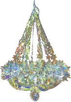 Kroonluchter - 2 Stuks - Plafond Decoratie - Metallic Regenboog Kleuren - Party Feest Hanger - 68 x 35 cm