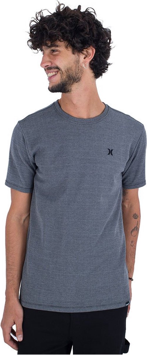 Hurley Oceancare Essential Icon Textured T-shirt Met Korte Mouwen Grijs XL Man