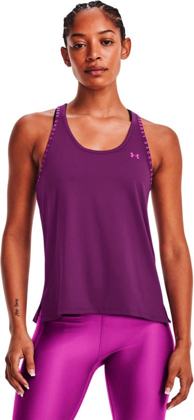 Under Armour Knockout Mouwloos T-shirt Roze XS Vrouw