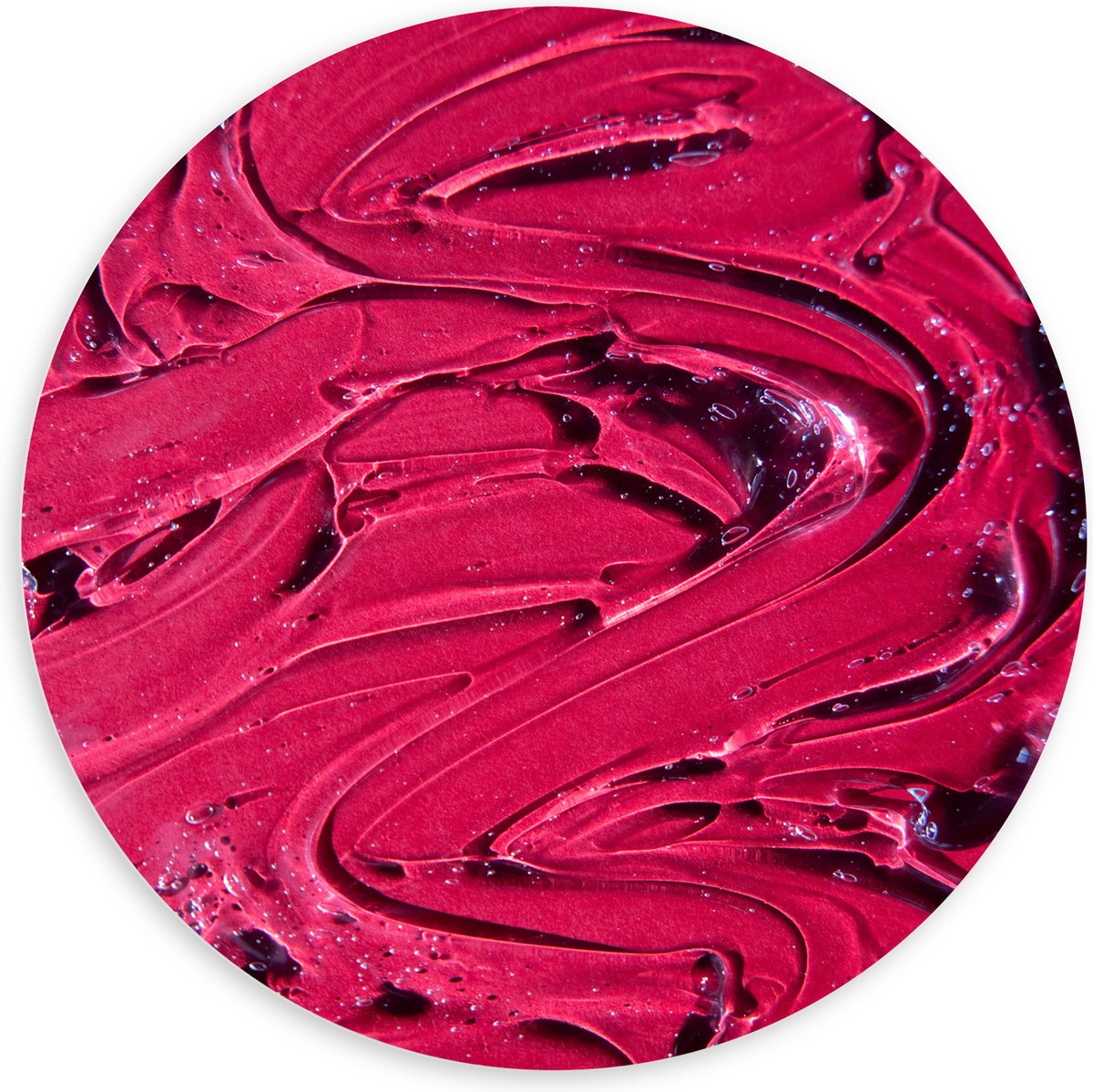 PVC Schuimplaat Muurcirkel - Texuur in Roze Verf - 100x100 cm Foto op Muurcirkel (met ophangsysteem)