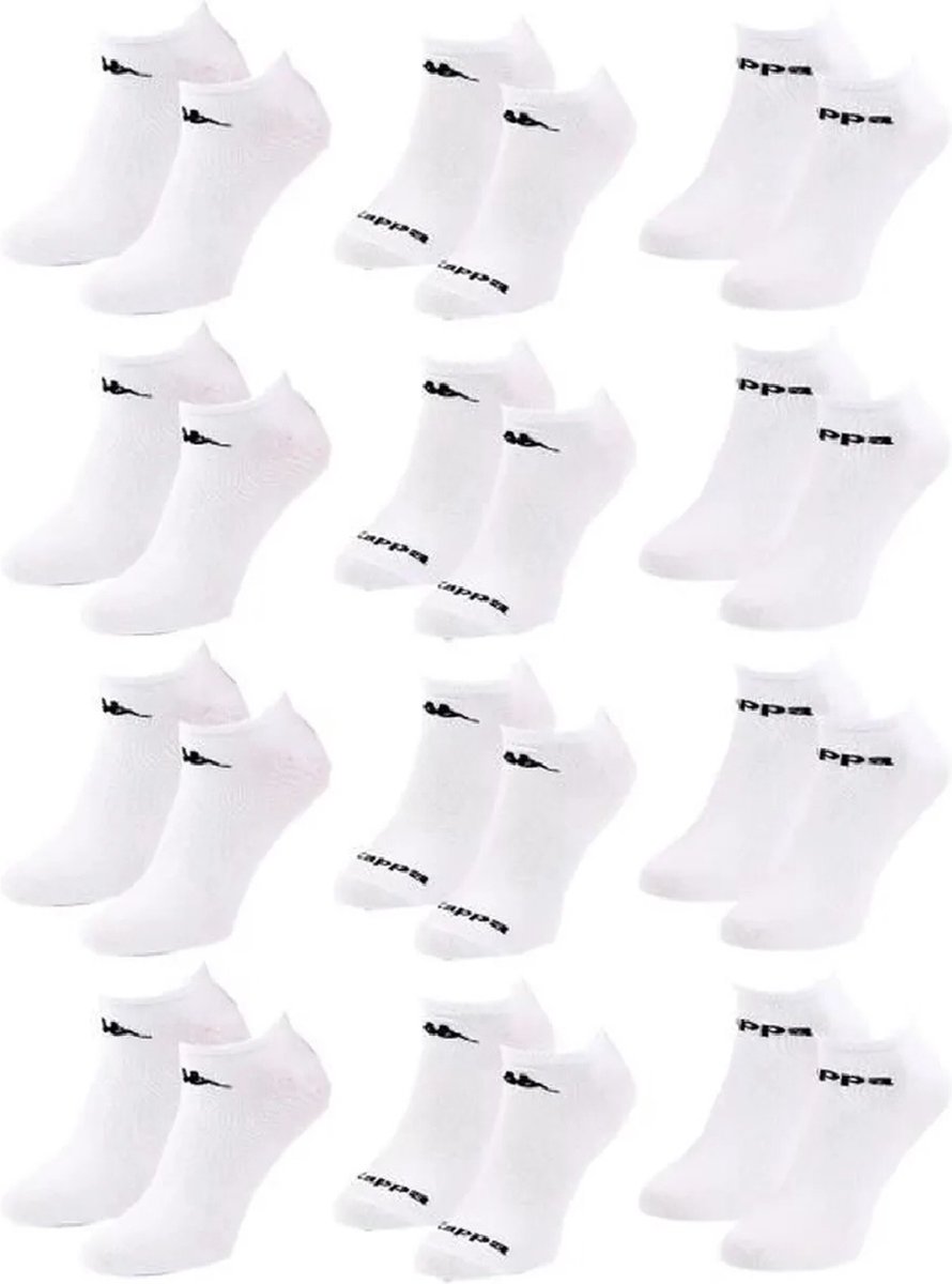Kappa sneakersokken 12 paar Wit