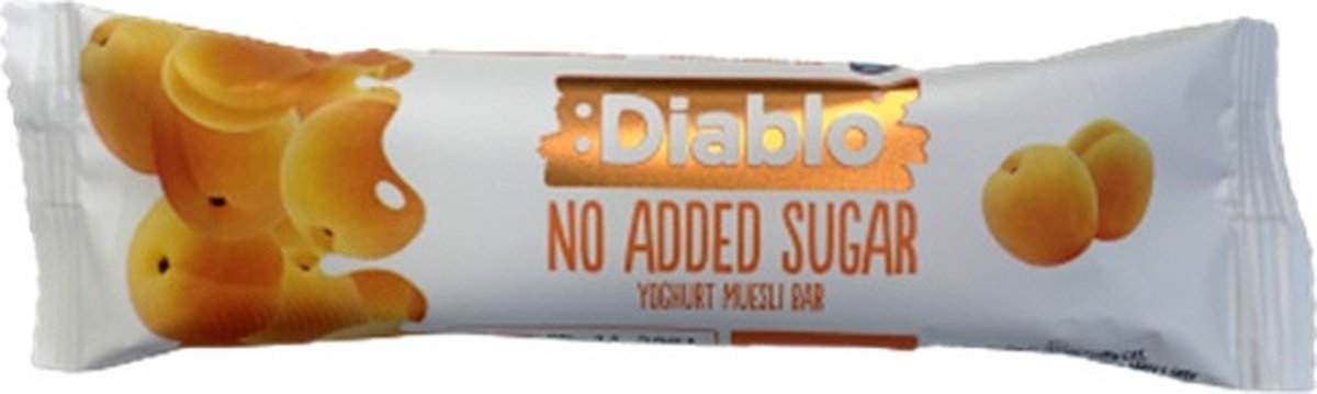 Diablo | No Added Sugar | Apricot Yoghurt Muesli Bar | 1 x 30 gram | Snel afvallen zonder poespas!