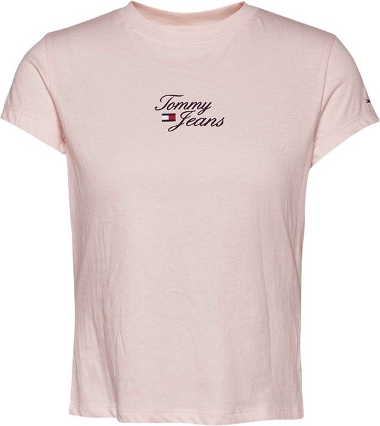Tommy Hilfiger TJW BBY Essential T-shirt Dames - Roze - Maat S | bol