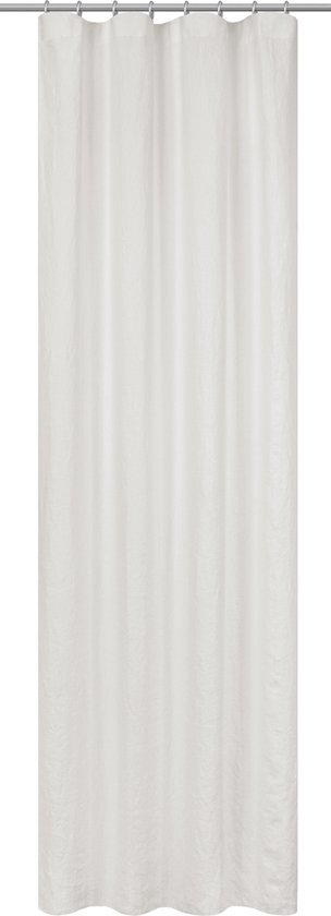 Gardinenbox 2019037 Cationic Jena ondoorzichtig gordijn linnenlook gemêleerd met gordijnhouders crème 250 x 140 cm