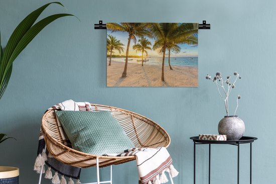 Tapisserie - Plage - Mer - Mexique - Coucher de soleil - 60x40 cm - Tapisserie