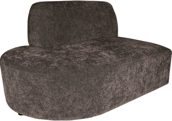 PTMD Lujo sofa anthracite 0504 fiore fabric left ottom