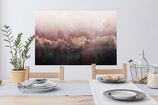 Stickers muraux - Glitter - Or - Abstrait - 90x60 cm - Feuille adhésive