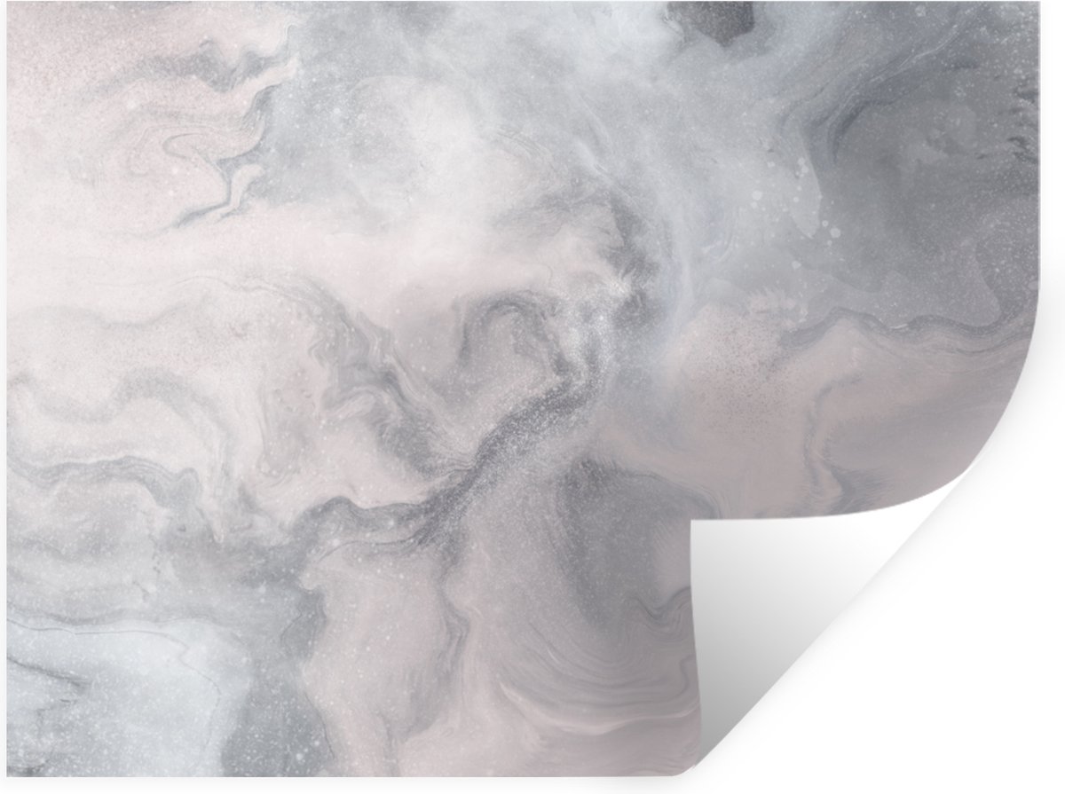 Muurstickers - Sticker Folie - Wolken - Abstract - Verf - 40x30 cm - Plakfolie - Muurstick