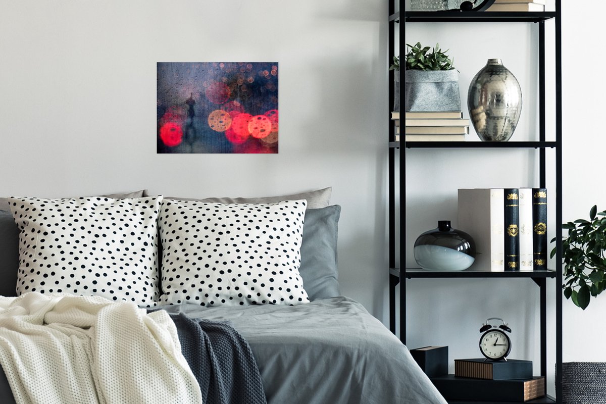 Poster Abstract - Druppels - Kleuren - Regen - 40x30 cm
