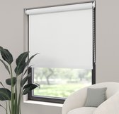 Dutchblinds Rolgordijn - verduisterend - Wit - 95x190cm - Raamdecoratie op maat