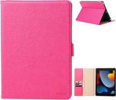 Premium Leren Boekmodel hoes Geschikt Voor iPad 9 / 8 / 7 - Roze