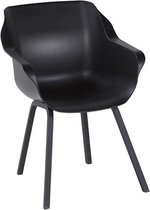 Hartman Sophie Element dining armstoel - Carbon Black - Alu poot