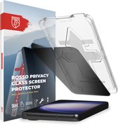Rosso Privacy Screen Protector Geschikt voor Samsung Galaxy S23 - 9H Gehard Glas - Met Installatietray - Case Friendly Tempered Glass - Anti Spy - Eenvoudige Installatie