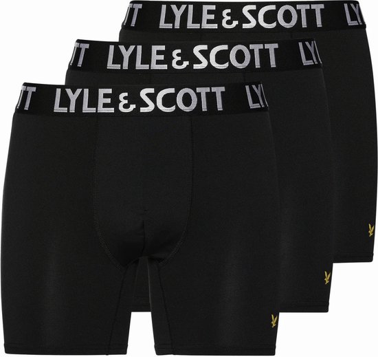 Lyle & Scott - Heren Onderbroeken Elton 3-Pack Boxers - Zwart - Maat S