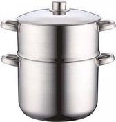 Royalty Line Stoompan - Couscous Pan - 14 Liter - Rijst en Groentestomer - Multisteamer Voor Alle Warmtebronnen - Couscoussier met Handgrepen - Rijst en Groentestomer Met RVS Deksel - RVS