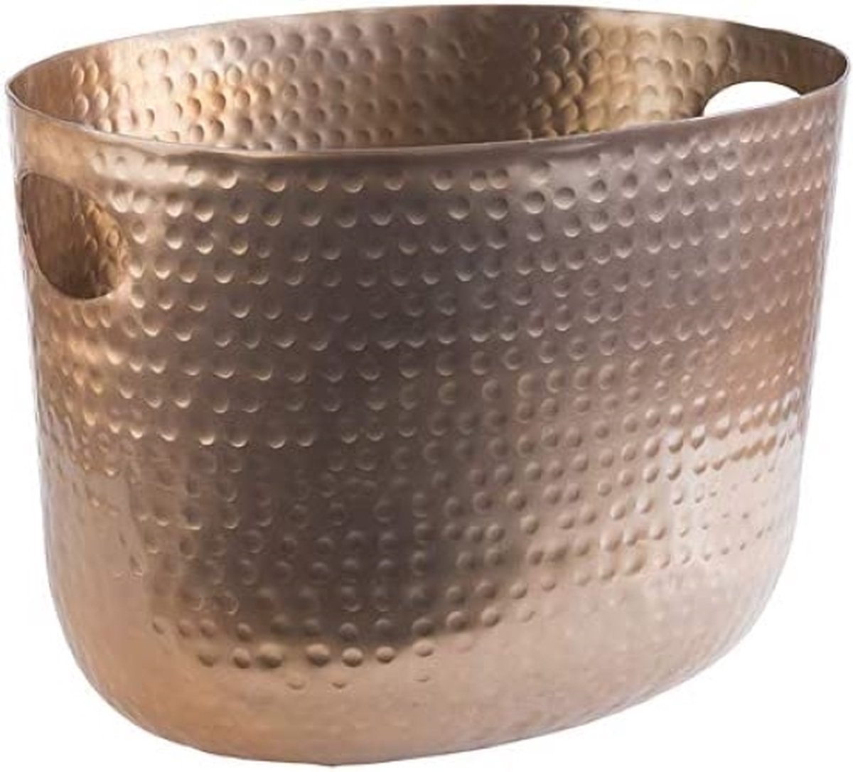 Buddy's Bar wijn koeler - flessen koeler 7 liter - roestvrij staal - gehamerd koper kleur 30 x 23,5 x 23 cm