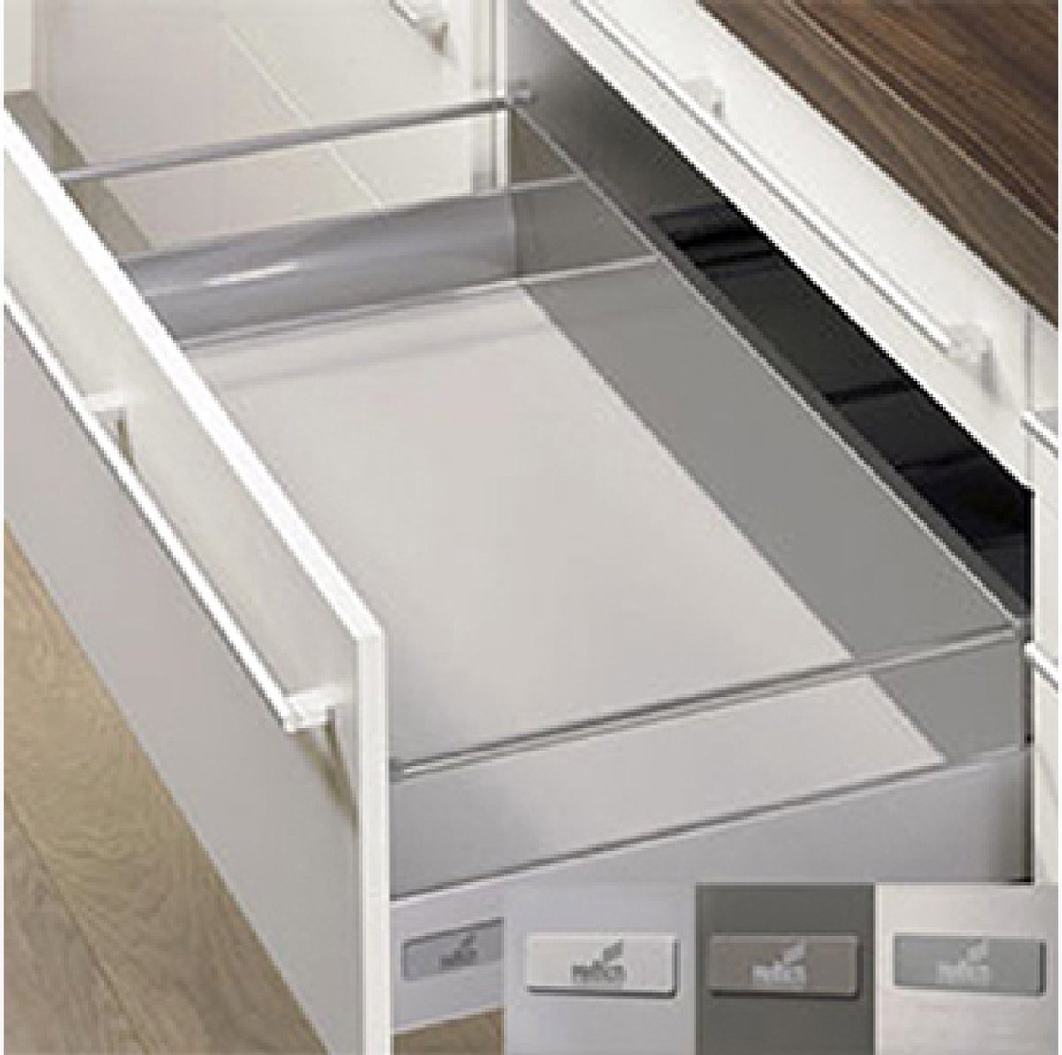 Hettich innotech frontlade 470mm zilver 13220 ( a 1 st )