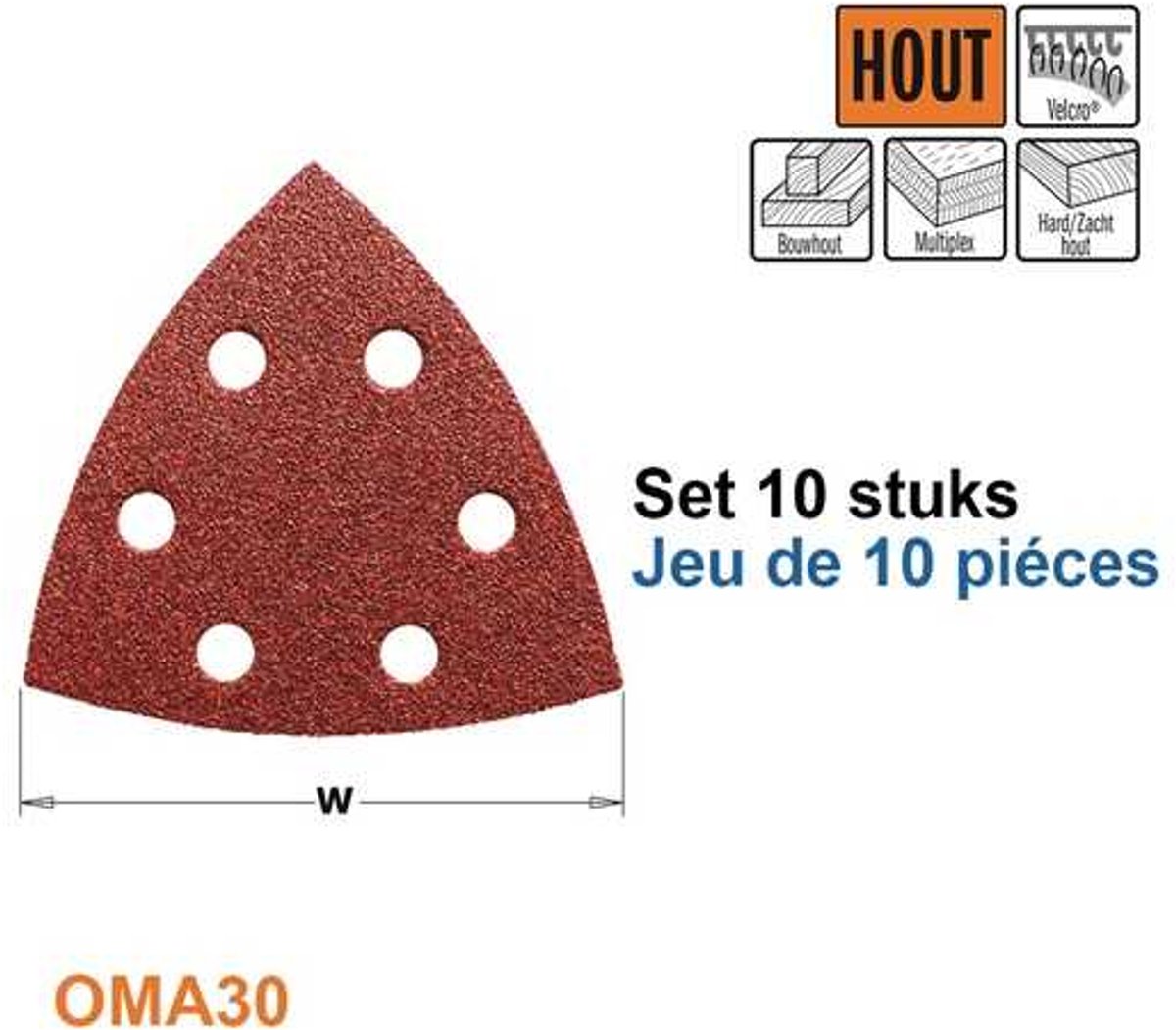CMT - Schuurpapier met velcro systeem korrel 100 - Multitool machine accessoires - uncat2 - 10 Stuk(s)