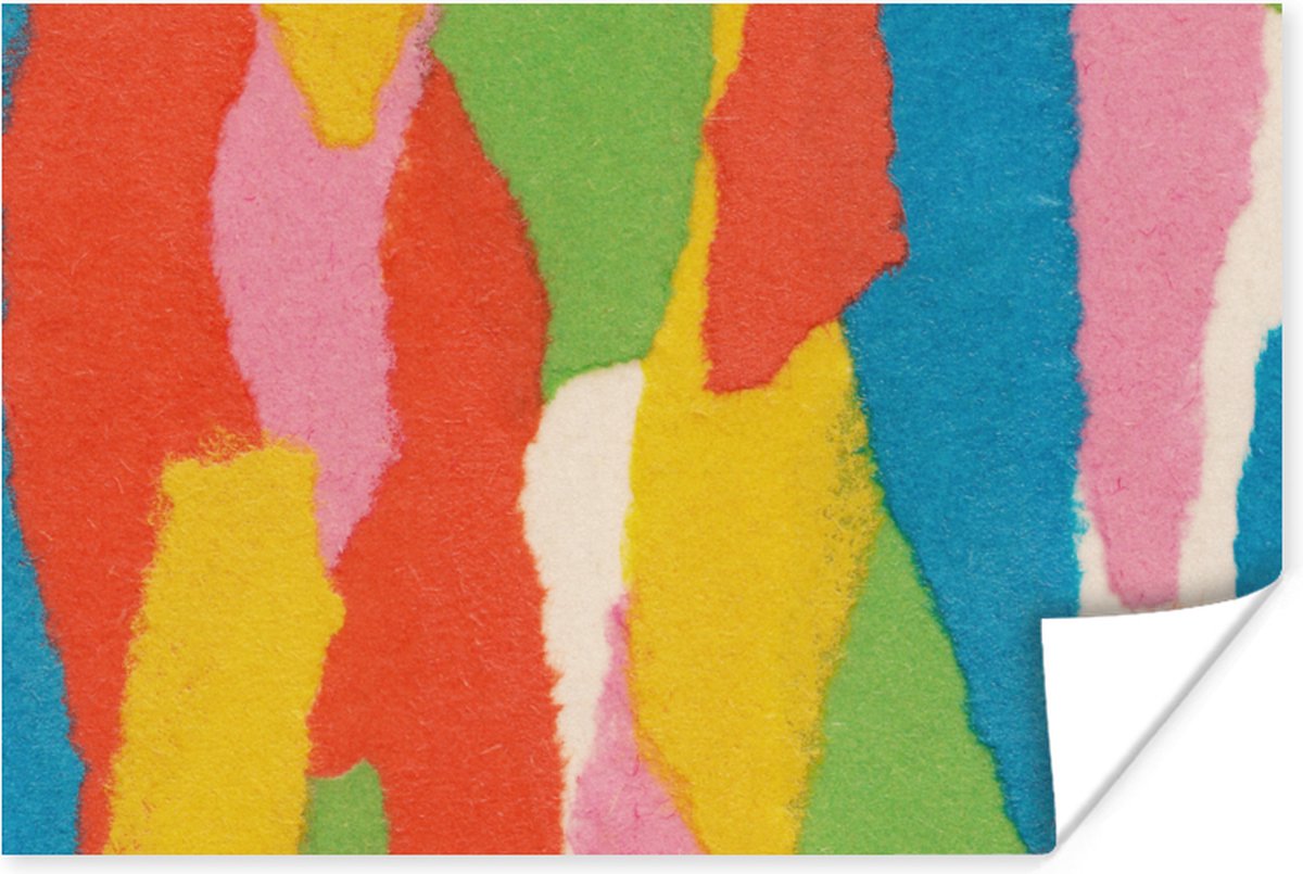 Poster Abstract - Vormen - Collage - Retro - 30x20 cm