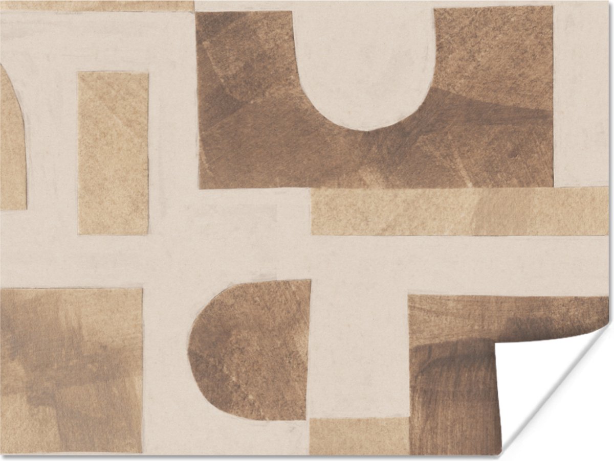 Poster Abstract - Puzzel - Vormen - Kleuren - 40x30 cm