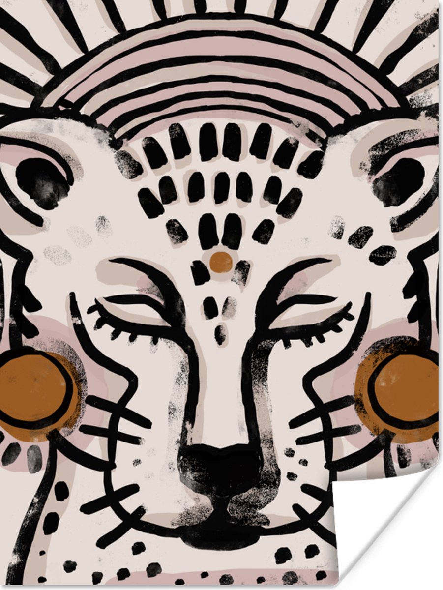 Tijger - Dieren - Wit - Schilderij