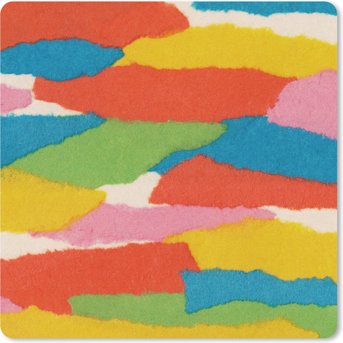 Muismat XXL 60x60 cm - Bureau onderlegger - Bureau mat Abstract - Vormen - Rood - Groen - Retro - Bureaumat - Gaming mousepad xl - Bureaulegger groot - Computer deskmat