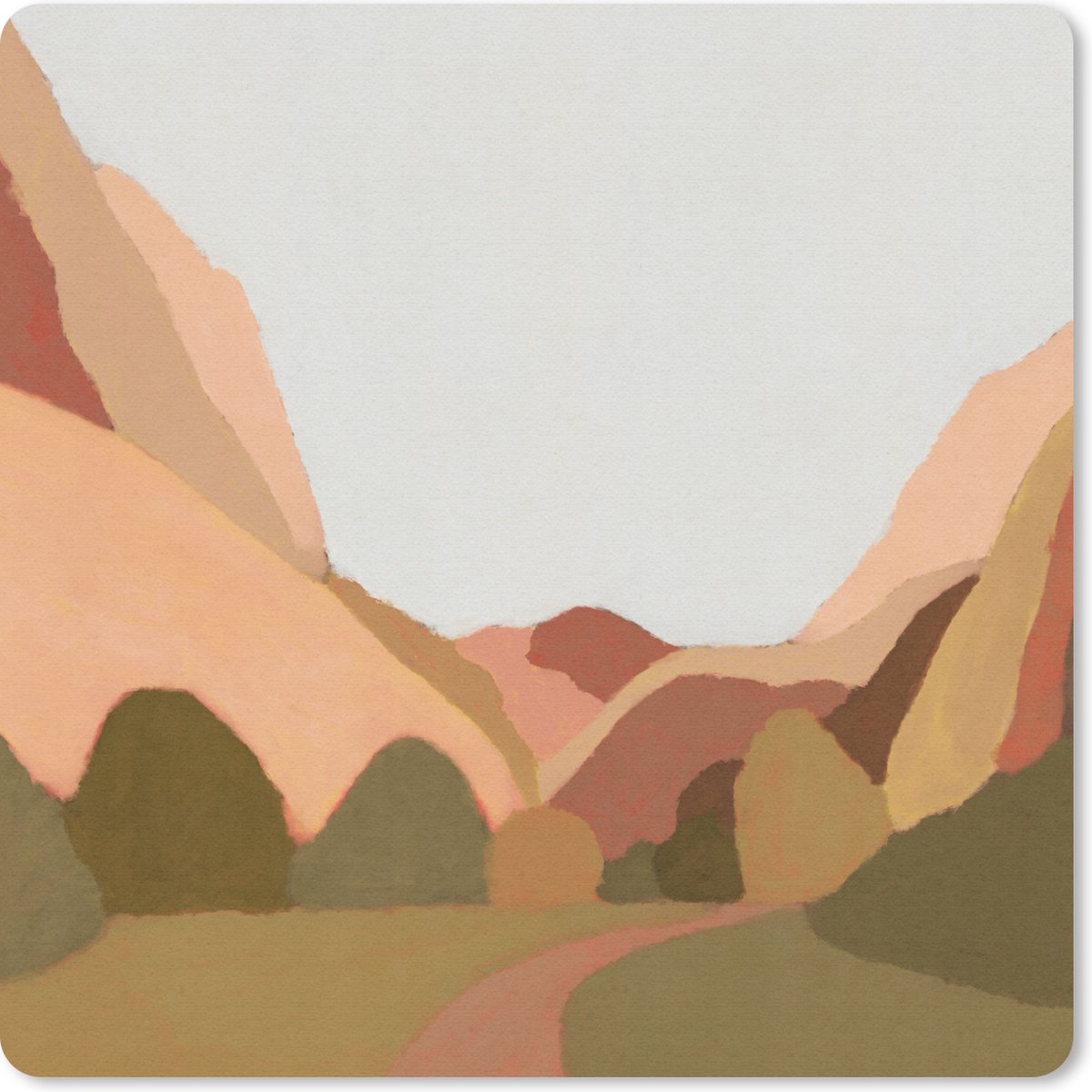 Muismat 20x20 cm - Mousepad Natuur - Landschap - Abstract - Kunst - Muismatten