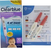Clearblue Ovulatietest Geavanceerd Digitaal 10 testen - Telano Zwangerschapstest 2 stuks Midstream Hartjesvenster