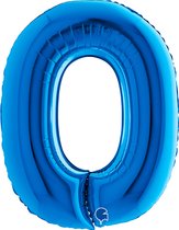 Folieballon 100cm letter O blauw
