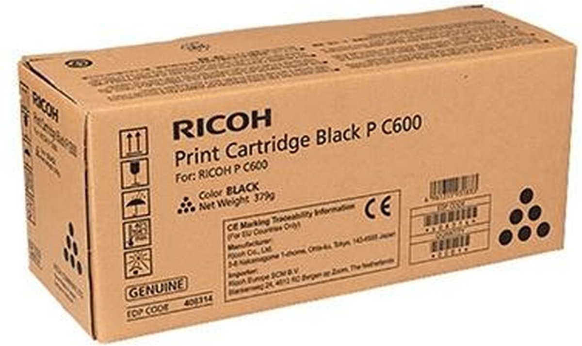 Ricoh 408314 tonercartridge 1 stuk(s) Origineel Zwart