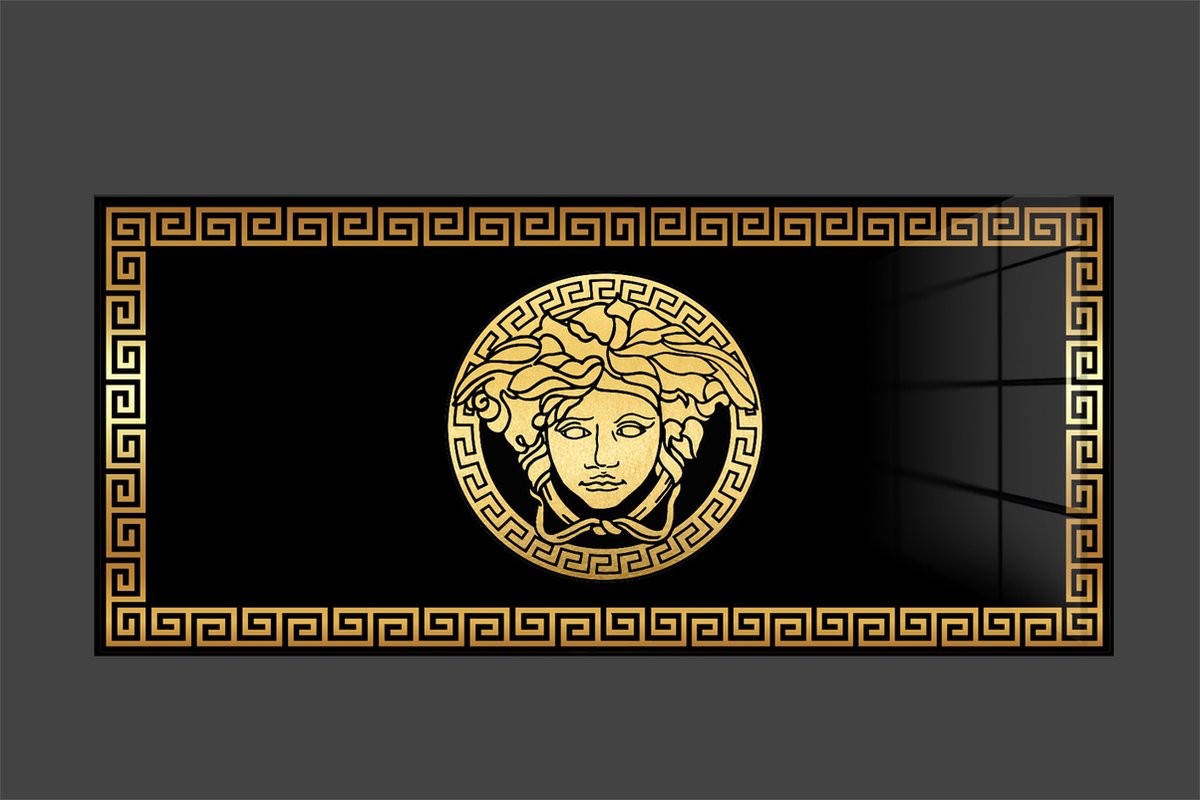 Golden Versace plexiglas schilderij op plexiglas 120x50cm