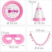 Babyshower - Party Set - Kraamfeest - 19 Delig - A Little Baby Girl - Geboorte - Zwanger - Feest