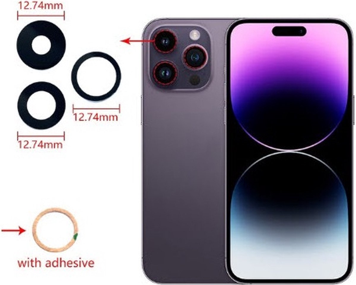 Camera Lens Voor IPhone 14 Pro 14 Pro Max Set Van 3 Bol