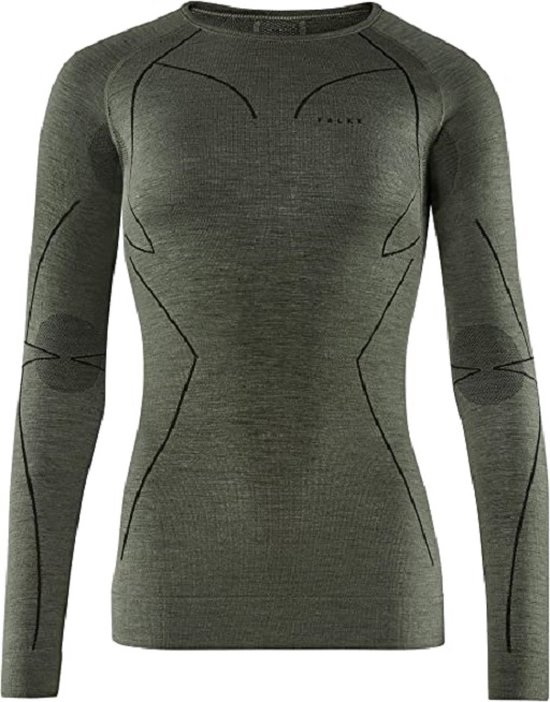 FALKE Wool Tech LS Shirt Comfort Dames 33211 - Grijs 3757 grey-heather Dames
