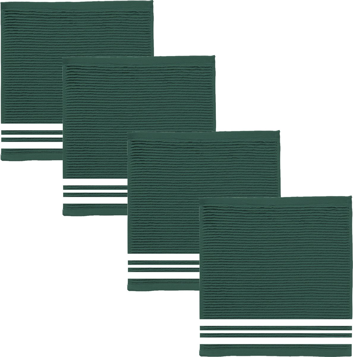 Goedkoopste DDDDD - 4x Vaatdoek - Provence - 30x30 cm - Groen - Set van 4 stuks