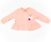 Meisje 3 delige set - perzik roze - maat 56 62 68 74 - broek sweater blouse - kinderkleding set baby kleding maat 52