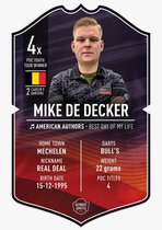 Mike de Decker Ultimate Card 37x25cm Darts Kaart