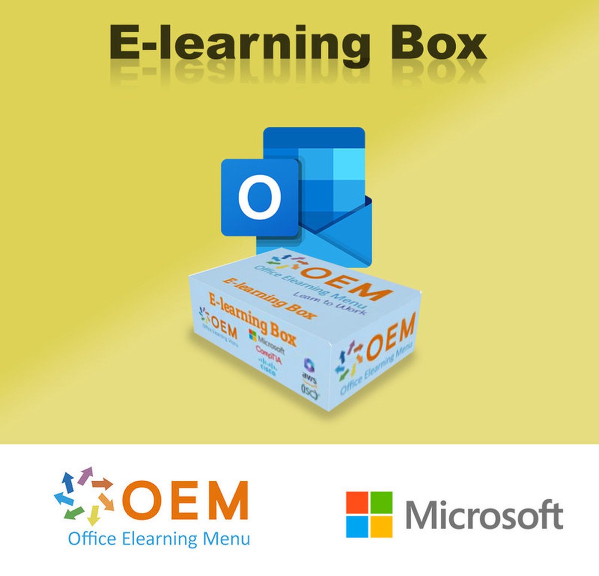 Outlook 365 E-Learning Training Cursus Box - OEM Office ELearning Menu