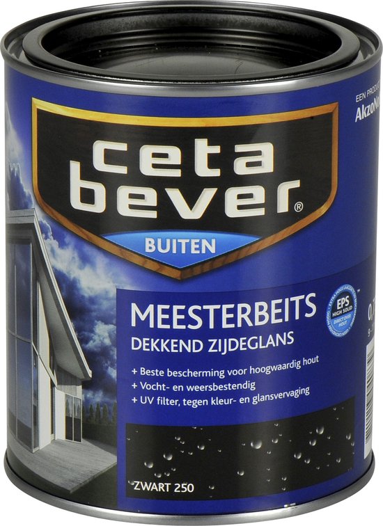 CetaBever Buiten Deur Kozijn Meester - Zijdeglans Zwart - 750 ml | bol.com